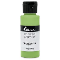 Blick Matte Acrylic - Yellow Green Light, 2 oz bottle