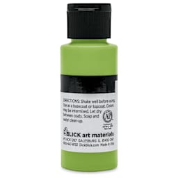 Blick Matte Acrylic - Yellow Green Medium, 2 oz bottle back