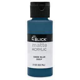 Blick Matte Acrylic - Dark Blue Deep, 2 oz bottle