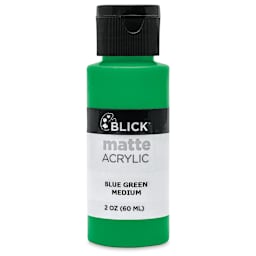 Blick Matte Acrylic - Blue Green Medium, 2 oz bottle