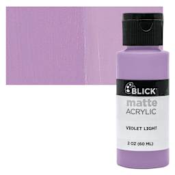 Blick Matte Acrylic - Violet Light, 2 oz bottle and swatch