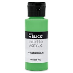 Blick Matte Acrylic - Green Medium, 2 oz bottle