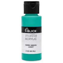 Blick Matte Acrylic - Dark Green Light, 2 oz bottle
