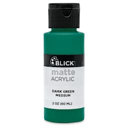 Blick Matte Acrylic - Dark Green Medium, 2 oz bottle