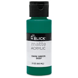 Blick Matte Acrylic - Dark Green Deep, 2 oz bottle