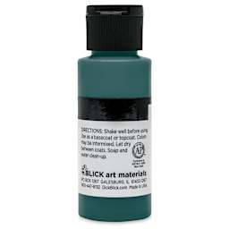 Blick Matte Acrylic - Teal Green, 2 oz bottle back