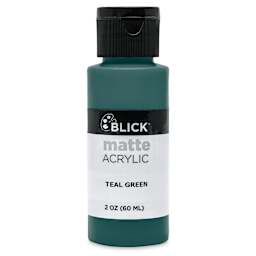 Blick Matte Acrylic - Teal Green, 2 oz bottle
