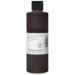 Blick Matte Acrylic - Brown, back of 8 oz bottle
