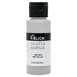 Blick Matte Acrylic - Silver Metallic, 2 oz bottle
