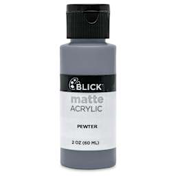 Blick Matte Acrylic - Pewter, 2 oz bottle