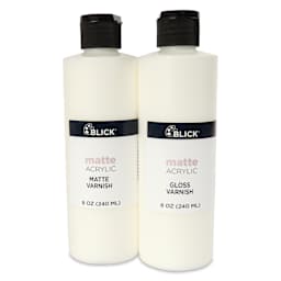 Blick Matte Acrylic Varnishes, matte and gloss bottles