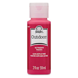 FolkArt Outdoor Acrylic Paint - Magenta, 2 oz, Bottle