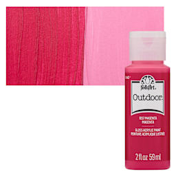 FolkArt Outdoor Acrylic Paint - Magenta, 2 oz, Bottle and Swatch