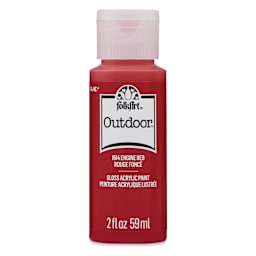 FolkArt Outdoor Acrylic Paint - Engine Red, 2 oz, Bottle