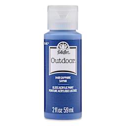 FolkArt Outdoor Acrylic Paint - Sapphire, 2 oz, Bottle
