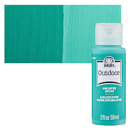 FolkArt Outdoor Acrylic Paint - Surfside, 2 oz, Bottle and Swatch