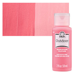 FolkArt Outdoor Acrylic Paint - Melon Mambo, 2 oz, Bottle ad Swatch