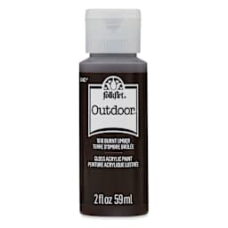 FolkArt Outdoor Acrylic Paint - Burnt Umber, 2 oz, Bottle