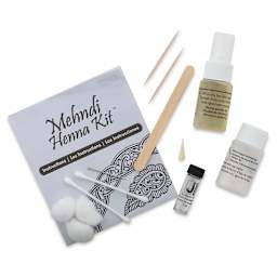 Jacquard Mehndi Henna Body Art Kit - Components of Kit shown
