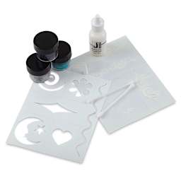 Jacquard Glitter Body Art Kit - Components of Kit shown