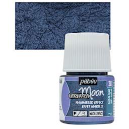 Pebeo Fantasy Moon Paint - Metal Blue, 45 ml bottle and swatch