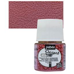 Pebeo Fantasy Prisme Paint - Antique Pink, 45 ml bottle and swatch