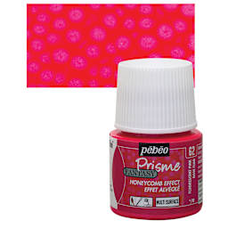 Pebeo Fantasy Prisme Paint - Fluorescent Pink, 45 ml, Bottle and swatch