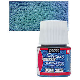 Pebeo Fantasy Prisme Paint - Marina Blue, 45 ml bottle and swatch