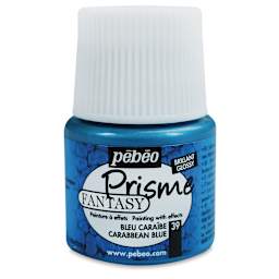 Pebeo Fantasy Prisme Paints - Caribbean Blue, 45 ml bottle