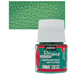 Pebeo Fantasy Prisme Paint - Emerald, 45 ml bottle and swatch
