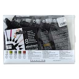 Sennelier Abstract Acrylic - Metallic, Set of 5 with Tips (back of package)