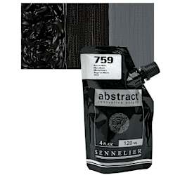Sennelier Abstract Acrylic - Mars Black, 120 ml pouch and swatch