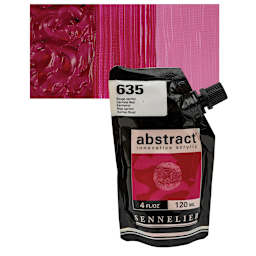 Sennelier Abstract Acrylic - Carmine Red, 120 ml pouch and swatch