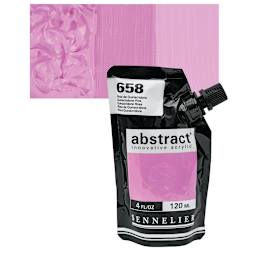 Sennelier Abstract Acrylic - Quinacridone Pink, 120 ml pouch and swatch