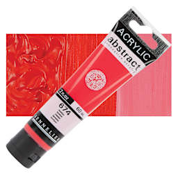 Sennelier Abstract Acrylic - Vermilion, 60 ml tube and swatch