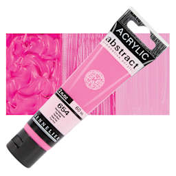 Sennelier Abstract Acrylic - Fluorescent Pink, 60 ml tube and swatch