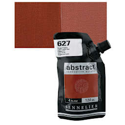 Sennelier Abstract Acrylic - Light English Red, 120 ml pouch and swatch