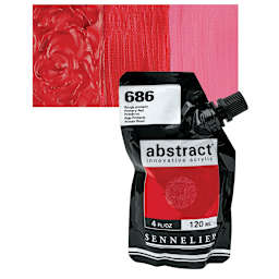 Sennelier Abstract Acrylic - Primary Red, 120 ml pouch and swatch