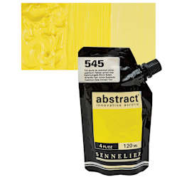 Sennelier Abstract Acrylic - Cadmium Yellow Lemon Hue, 120 ml pouch and swatch