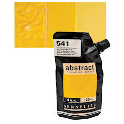 Sennelier Abstract Acrylic - Cadmium Yellow Medium Hue, 120 ml pouch and swatch