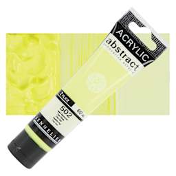 Sennelier Abstract Acrylic - Fluorescent Yellow, 60 ml tube and swatch