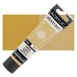 Sennelier Abstract Acrylic - Dark Naples Yellow, 60 ml tube and swatch