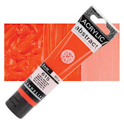 Sennelier Abstract Acrylic - Cadmium Red Orange Hue, 60 ml tube and swatch
