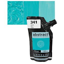 Sennelier Abstract Acrylic - Turquoise, 120 ml pouch and swatch