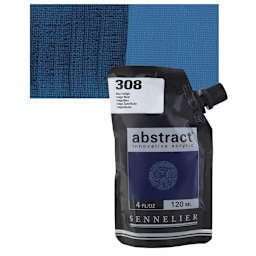 Sennelier Abstract Acrylic - Indigo, 120 ml pouch and swatch
