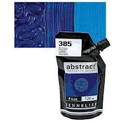 Sennelier Abstract Acrylic - Primary Blue, 120 ml pouch and swatch