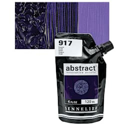 Sennelier Abstract Acrylic - Purple, 120 ml pouch and swatch