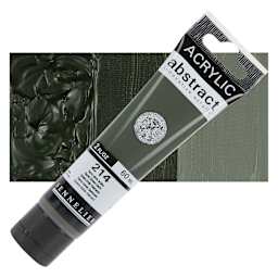 Sennelier Abstract Acrylic - Burnt Green Earth, 60 ml tube and swatch