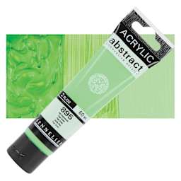 Sennelier Abstract Acrylic - Fluorescent Green, 60 ml tube and swatch