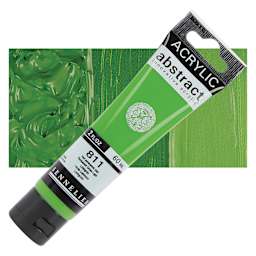 Sennelier Abstract Acrylic - Permanent Green Light, 60 ml tube and swatch